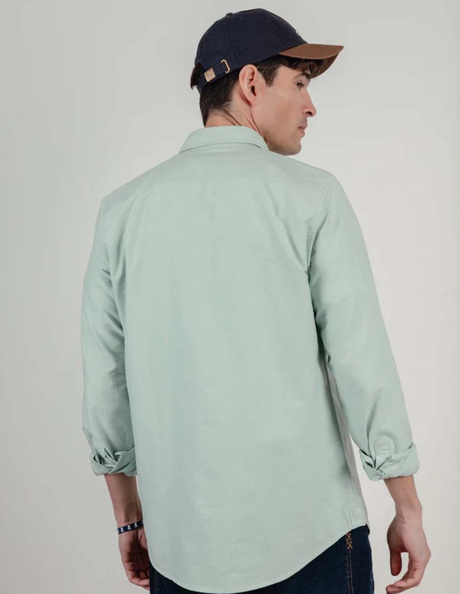 Camisa casual de algodón manga larga para hombre 2