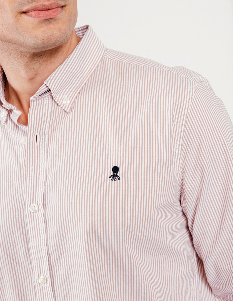 Camisa casual manga larga para hombre 4
