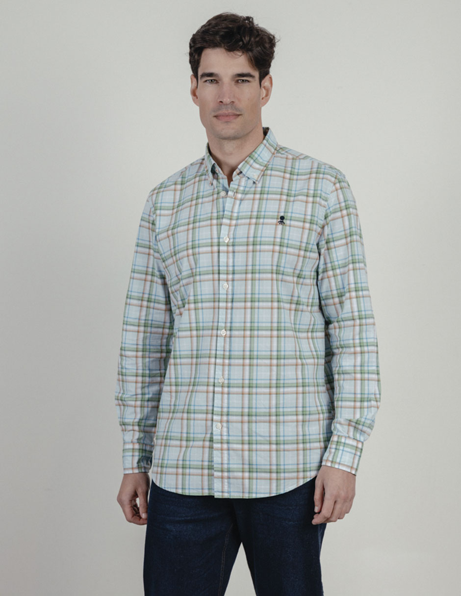 Camisa casual manga larga para hombre
