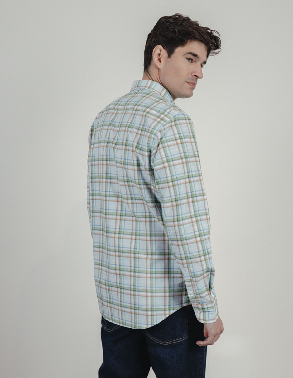 Camisa casual manga larga para hombre