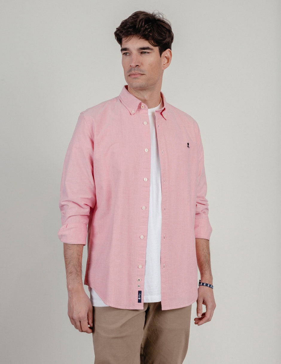 Camisa casual de algodón manga larga para hombre 5