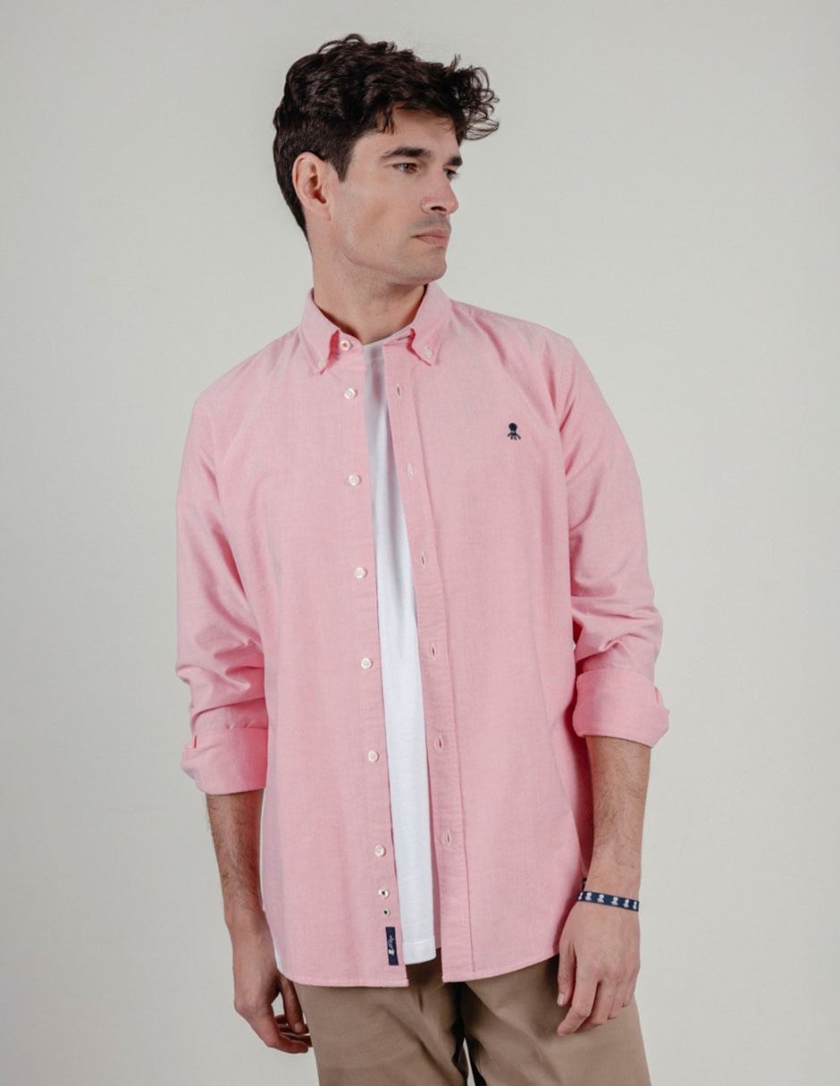 Camisa casual de algodón manga larga para hombre 4