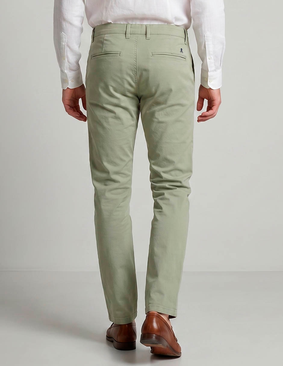 Pantalón de vestir chino slim de algodón para hombre 4