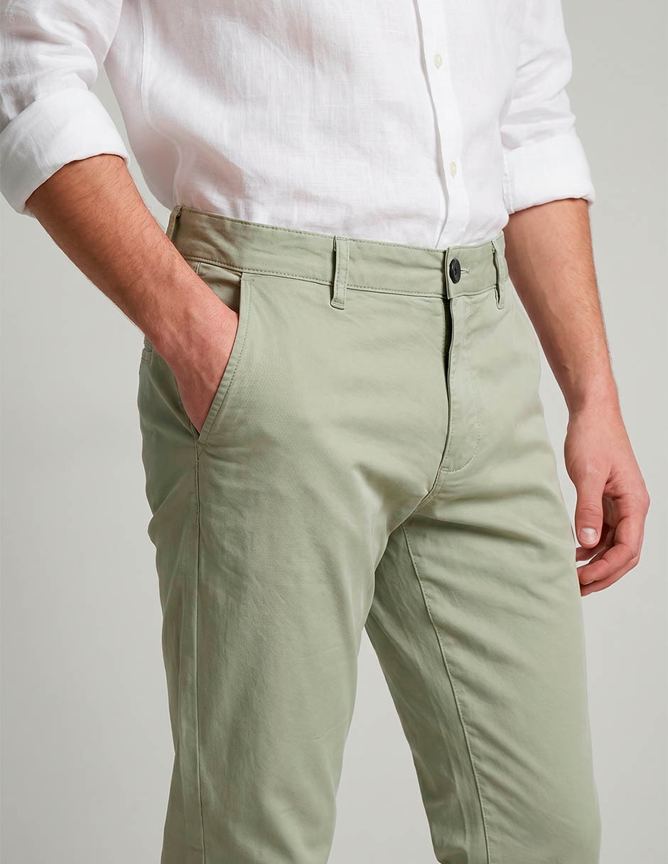 Pantalón de vestir chino slim de algodón para hombre 5