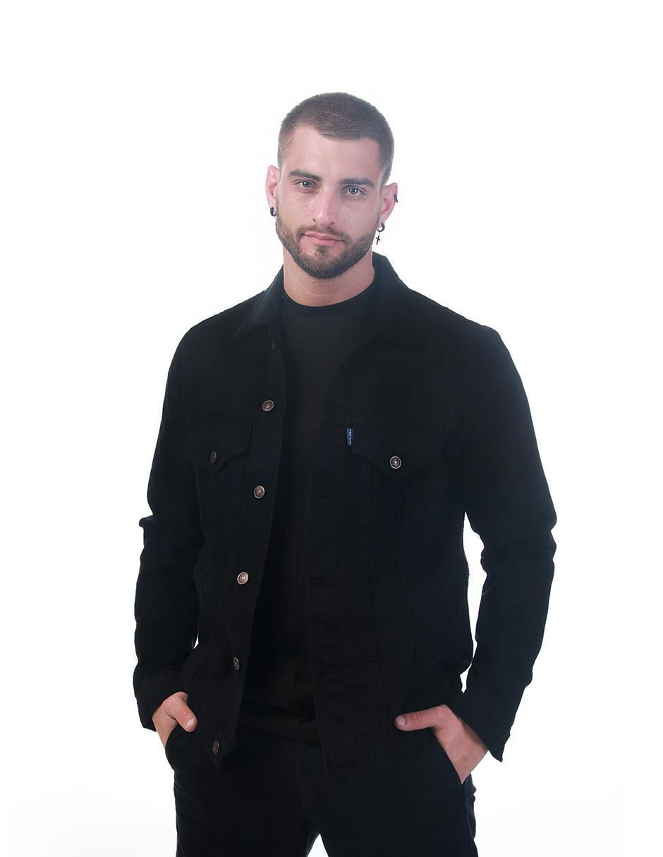Chamarra denim de mezclilla con bolsillos para hombre 3