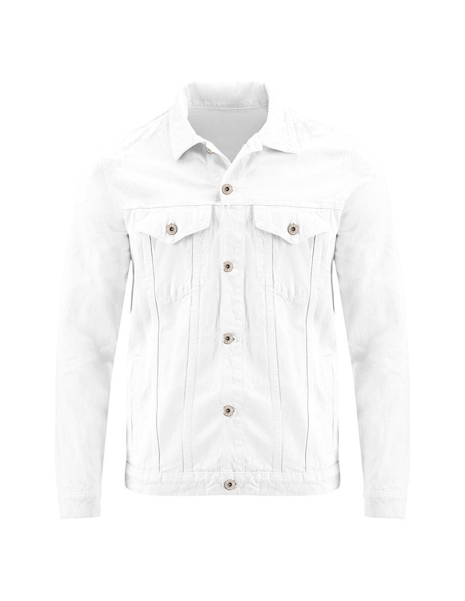 Chamarra denim de mezclilla con bolsillos para hombre 4