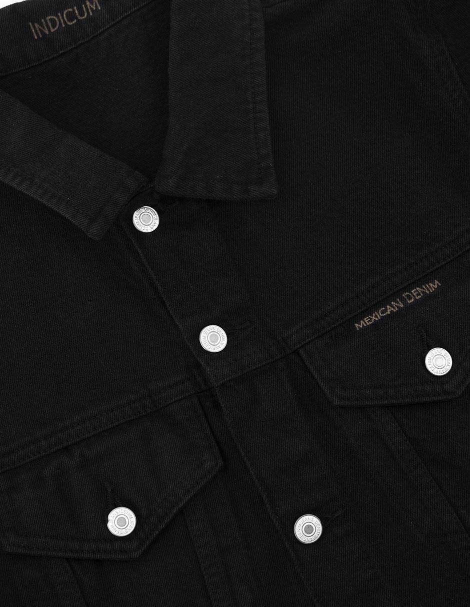 Chamarra denim de mezclilla con bolsillos para hombre 8