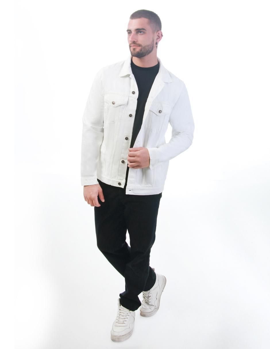 Chamarra denim de mezclilla con bolsillos para hombre 9