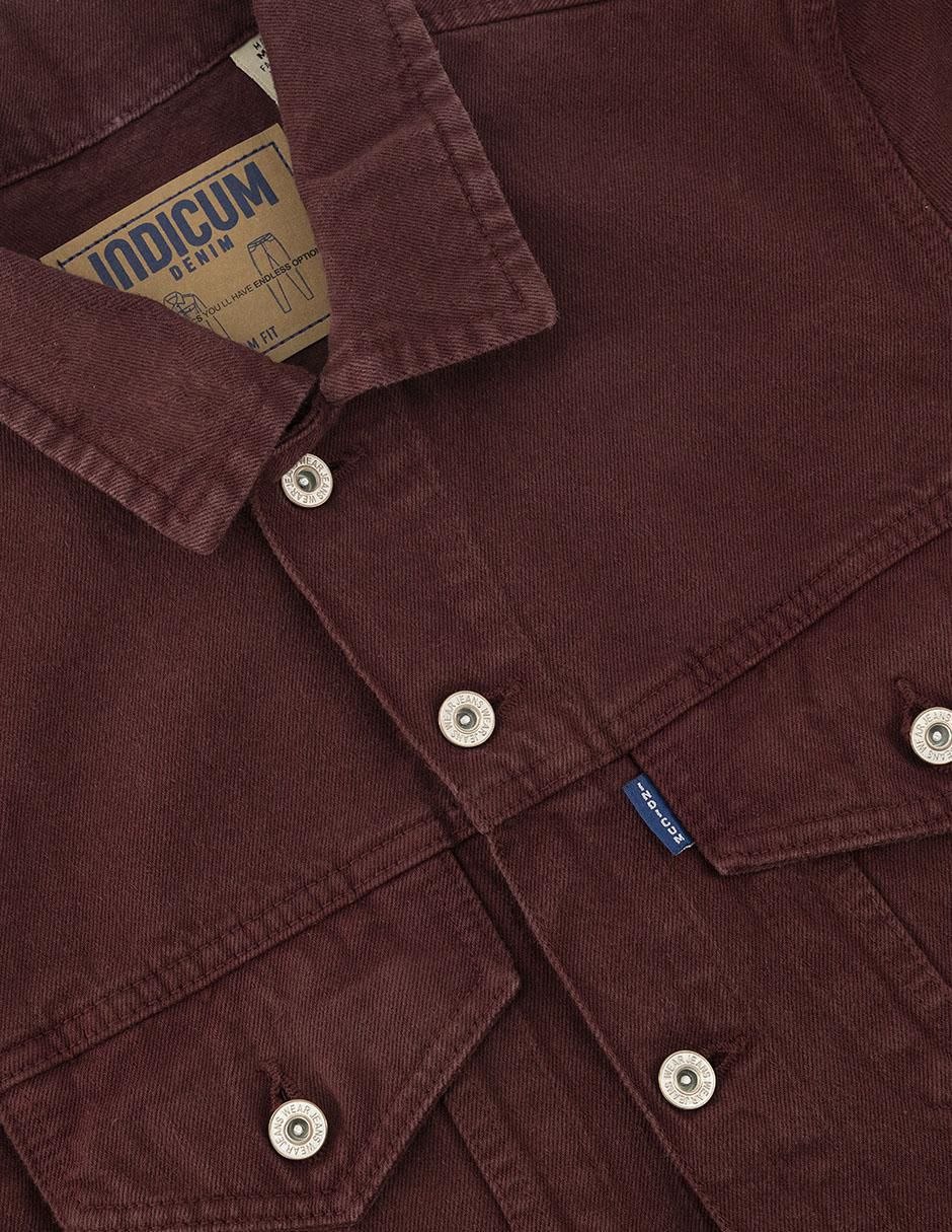 Chamarra denim Indicum Denim de mezclilla con bolsillos para hombre