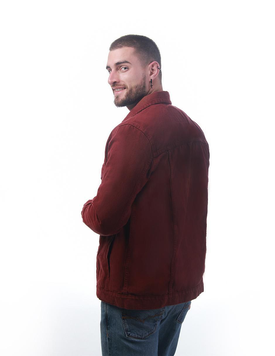Chamarra denim Indicum Denim de mezclilla con bolsillos para hombre