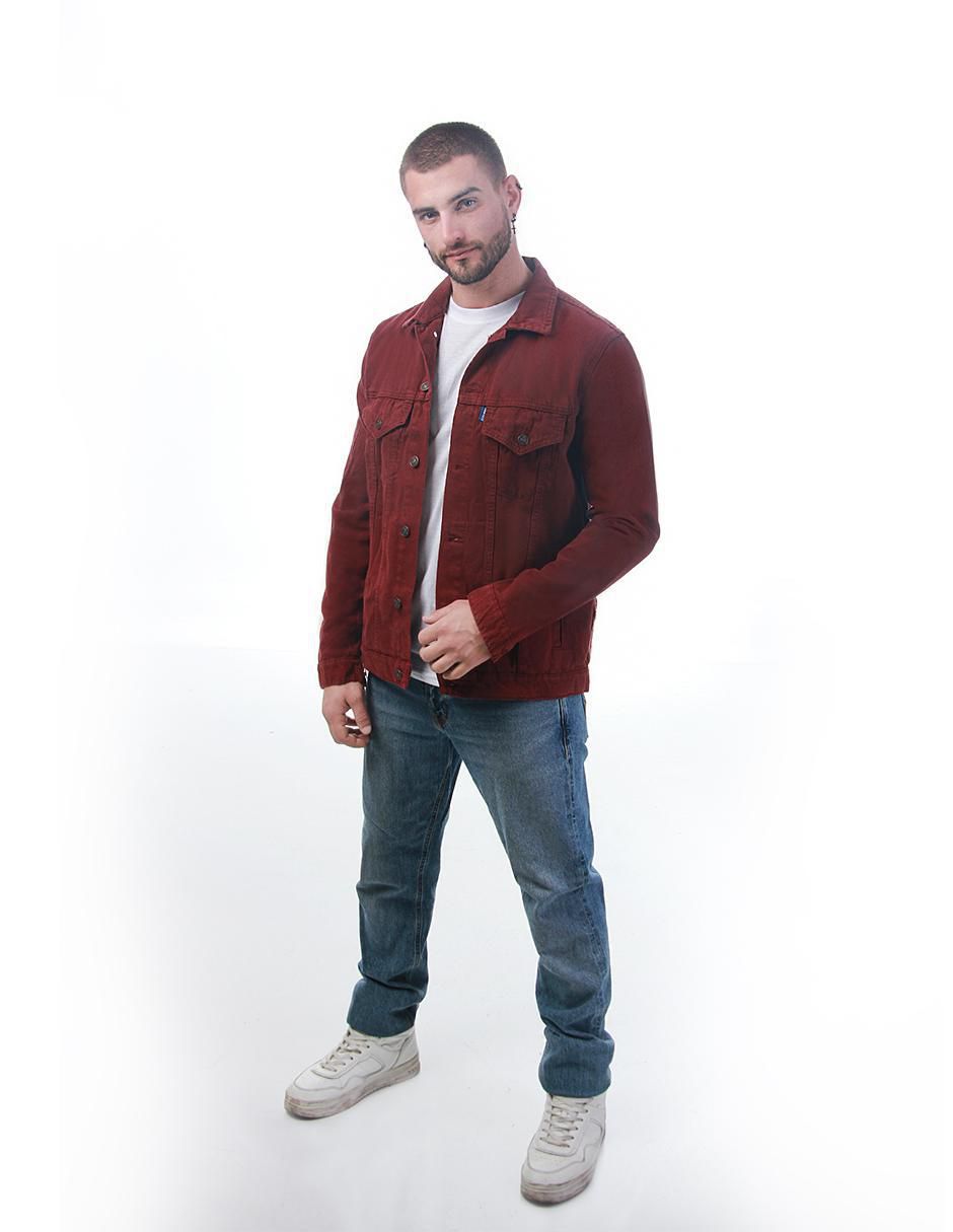 Chamarra denim Indicum Denim de mezclilla con bolsillos para hombre