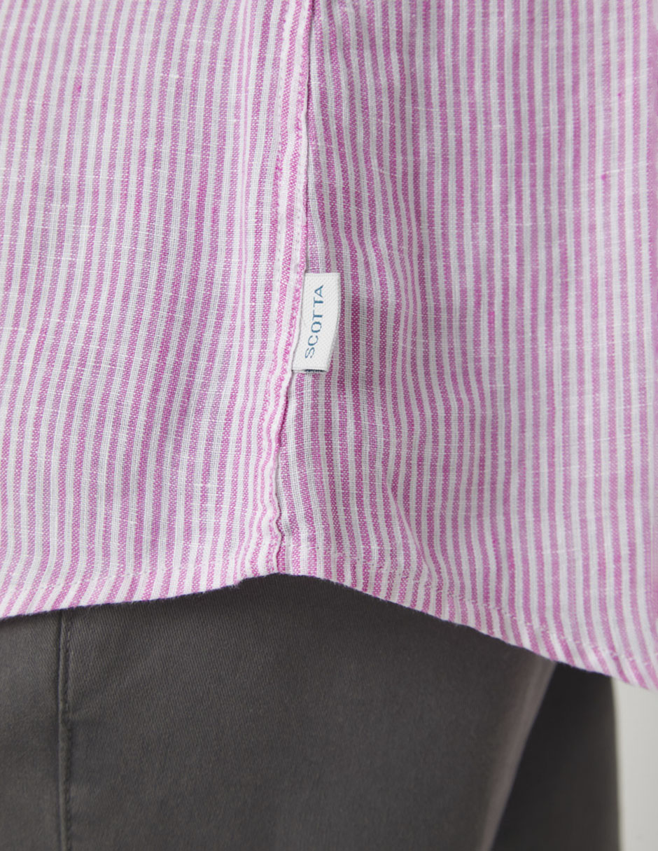Camisa casual de lino manga larga para hombre 5