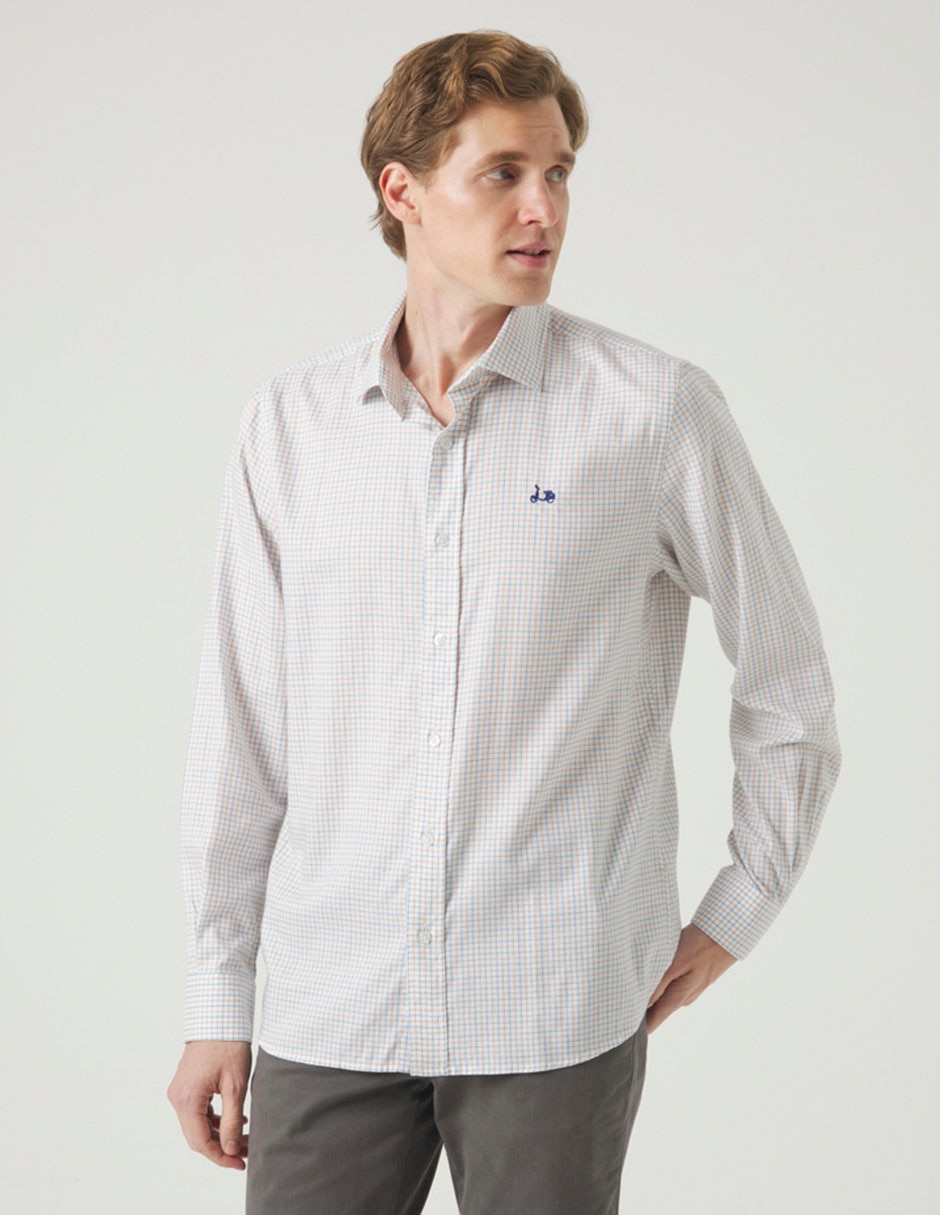 Camisa casual de algodón manga larga para hombre 4
