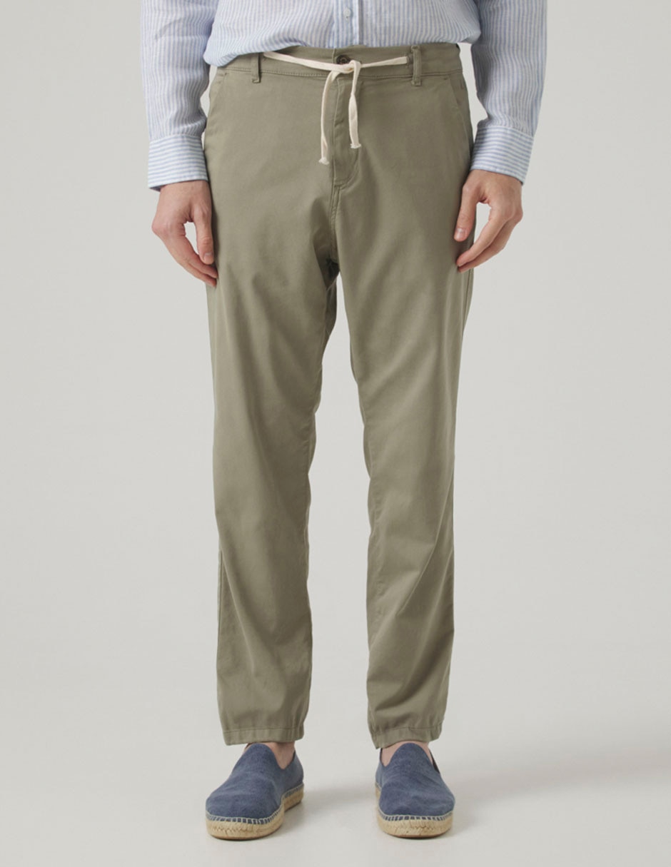 Pantalón chino straight de algodón para hombre 5