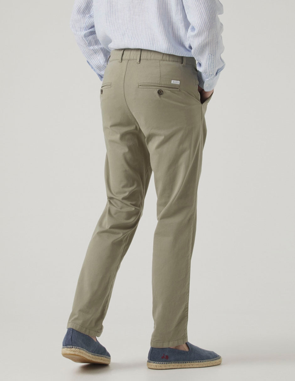 Pantalón chino straight de algodón para hombre 2