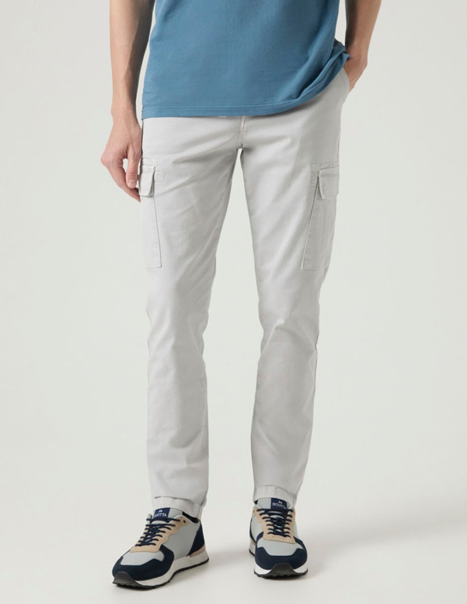 Pantalón cargo straight de algodón para hombre 5