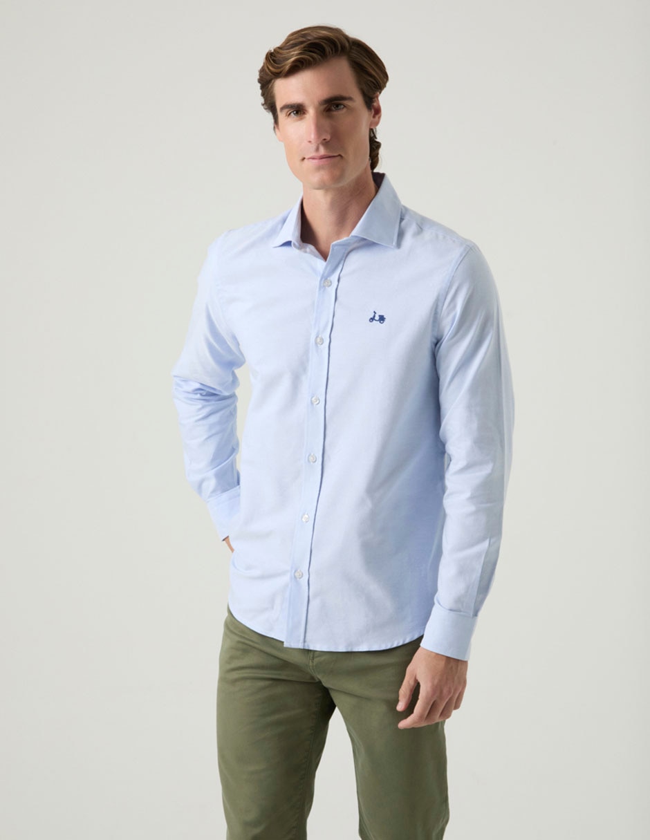 Camisa casual de algodón manga larga para hombre 4