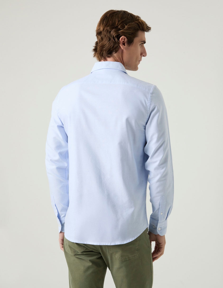 Camisa casual de algodón manga larga para hombre 2