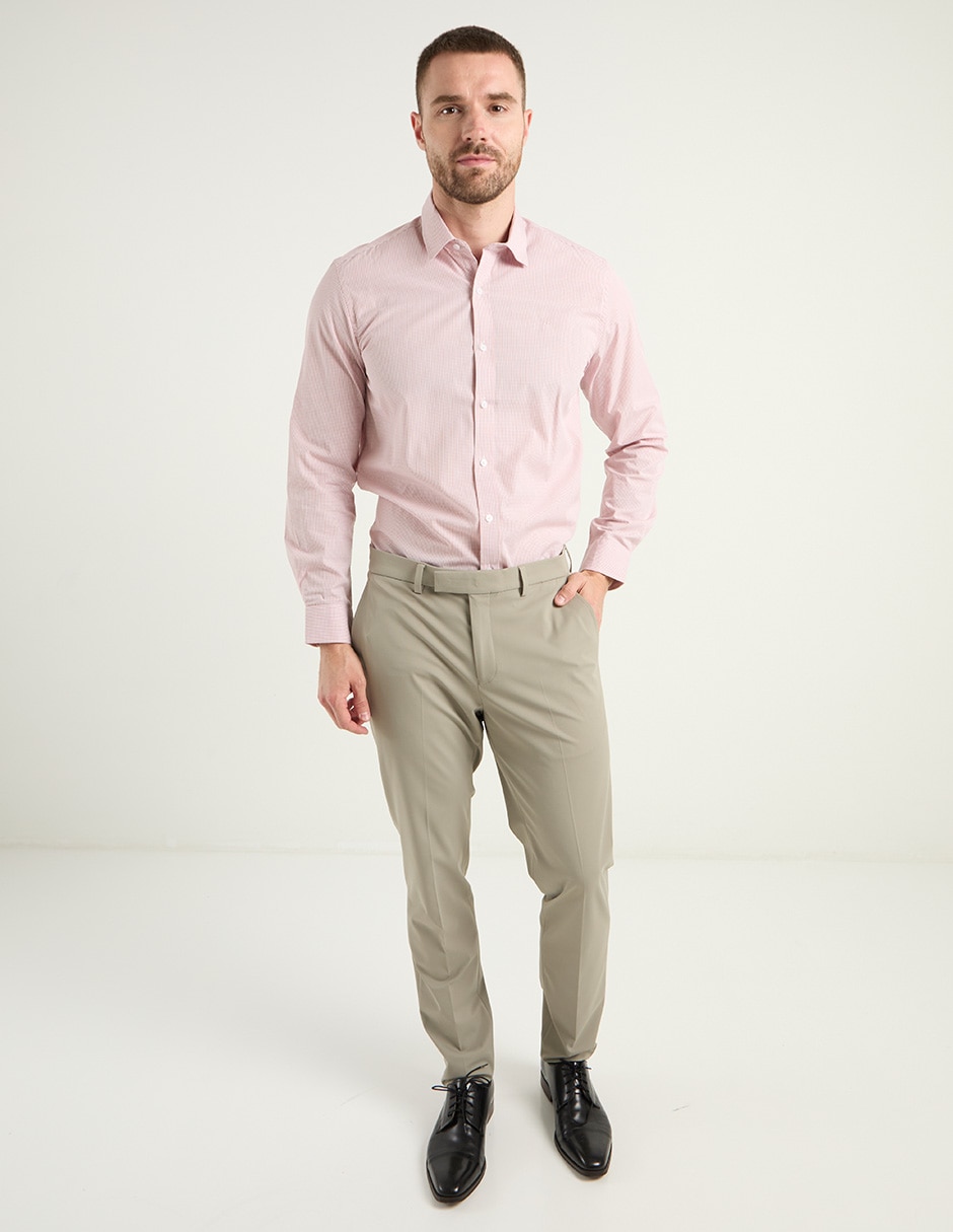 Camisa business casual Kenneth Cole de algodón manga larga para hombre