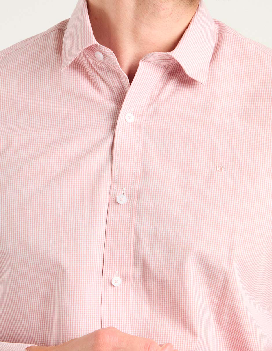 Camisa business casual Kenneth Cole de algodón manga larga para hombre