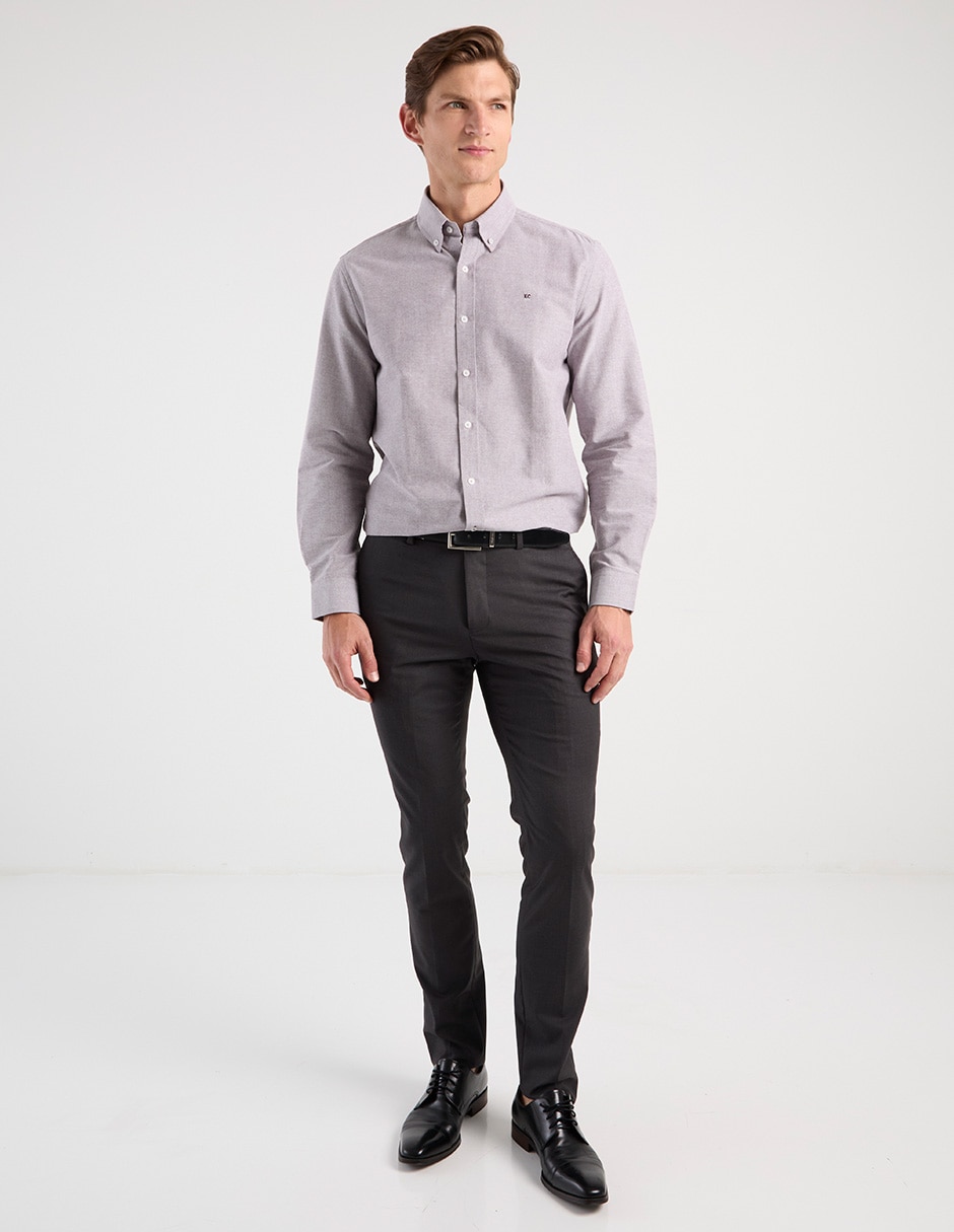 Camisa casual Kenneth Cole de algodón manga larga para hombre