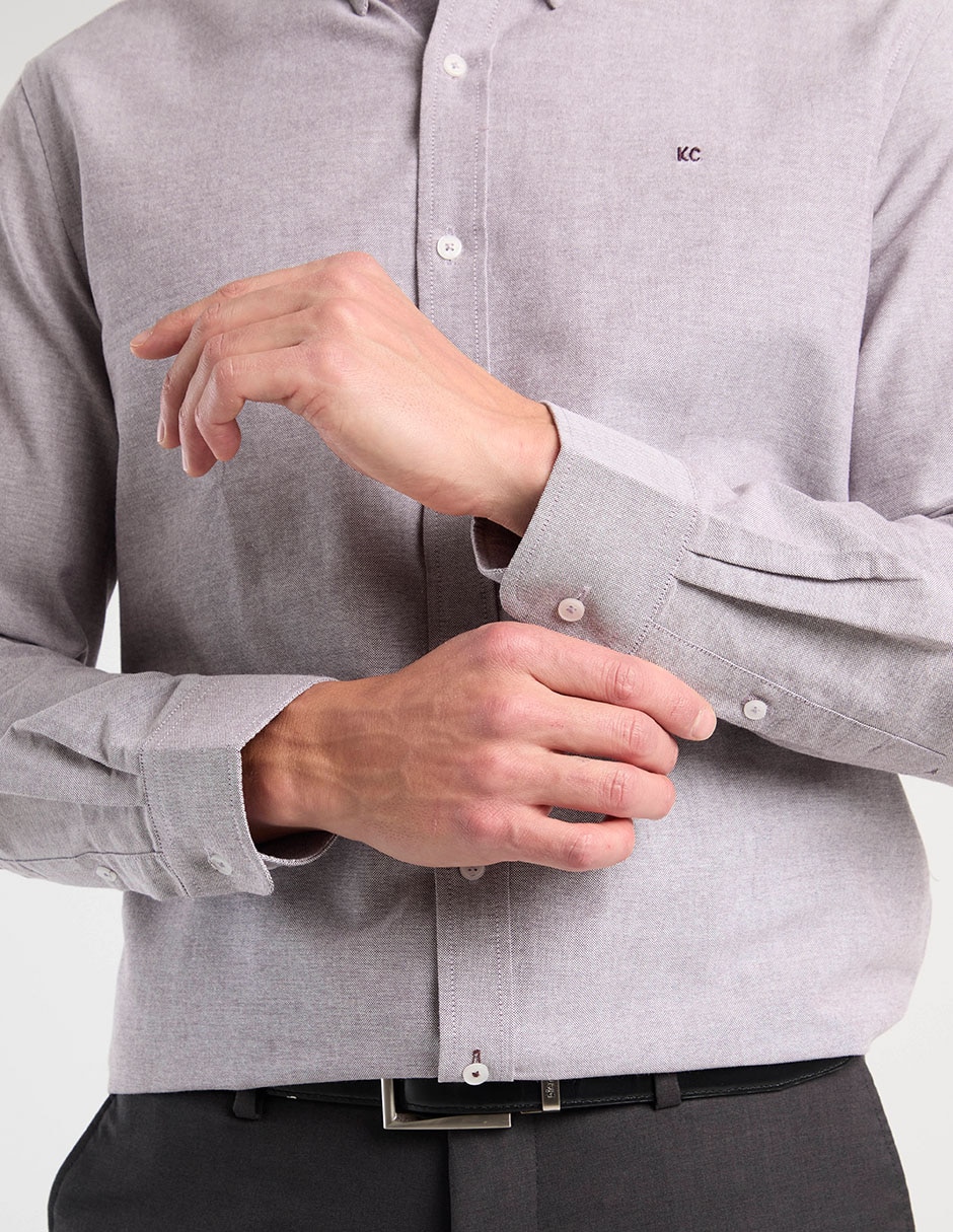 Camisa casual Kenneth Cole de algodón manga larga para hombre