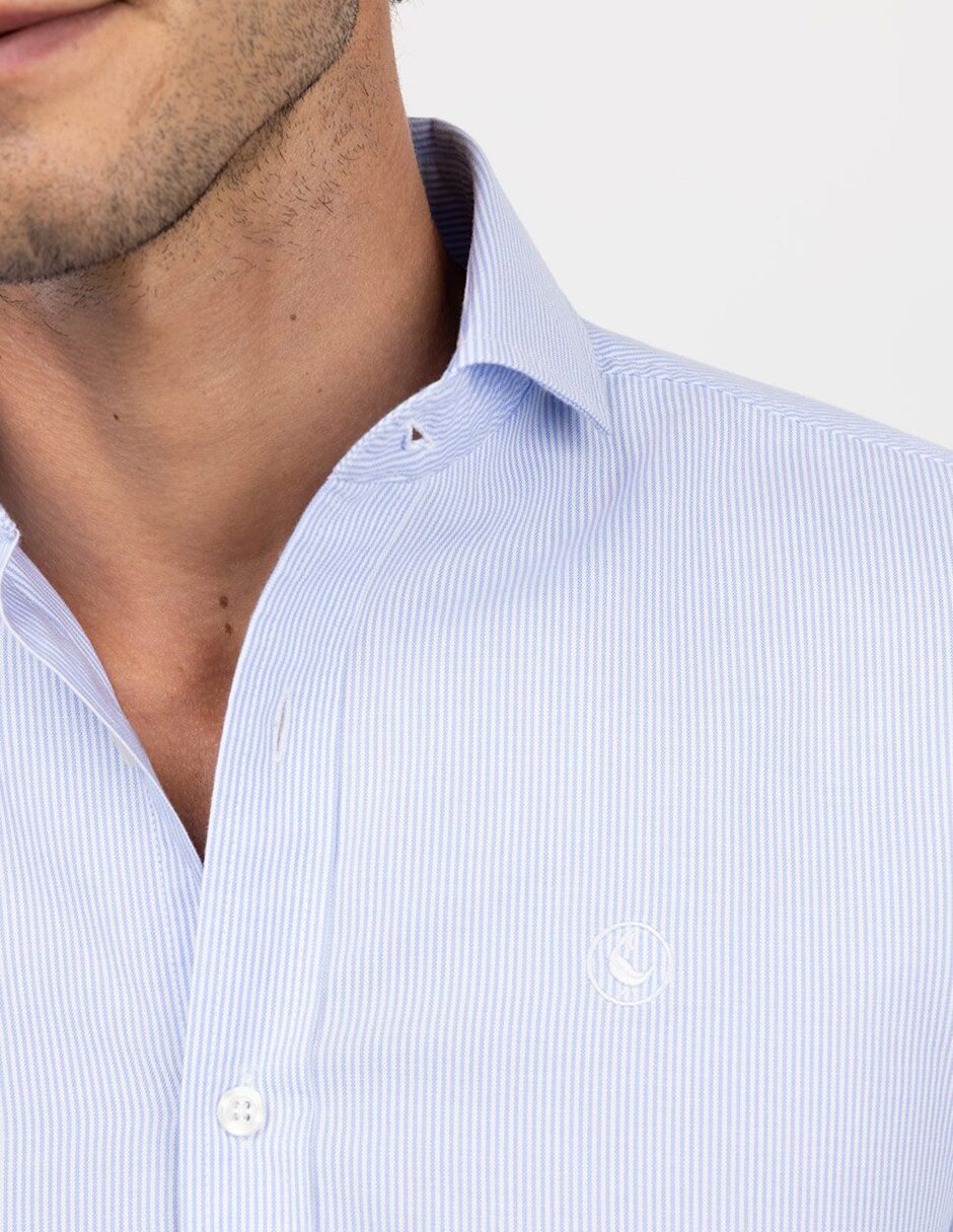 Camisa casual de algodón manga larga para hombre 6