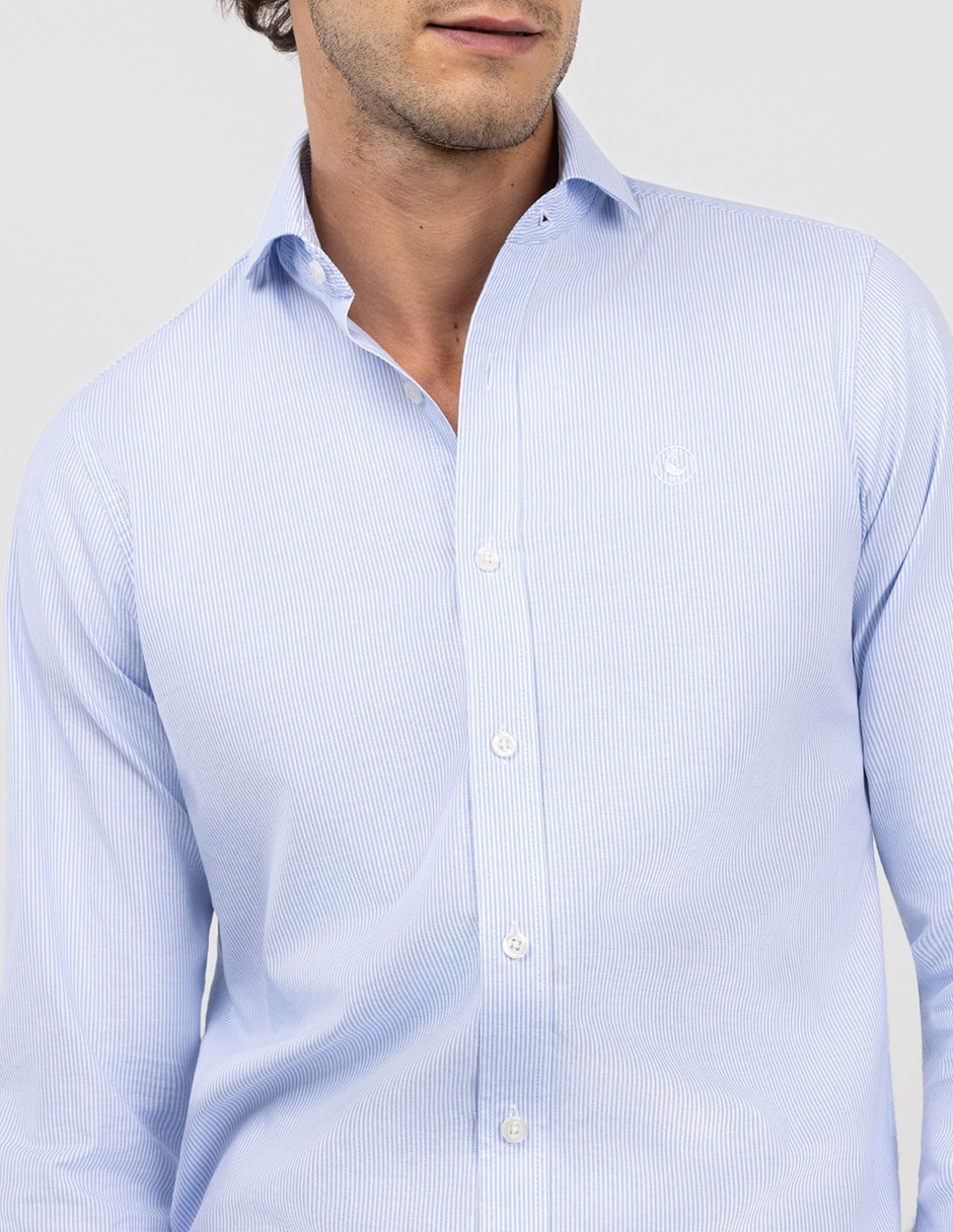Camisa casual de algodón manga larga para hombre