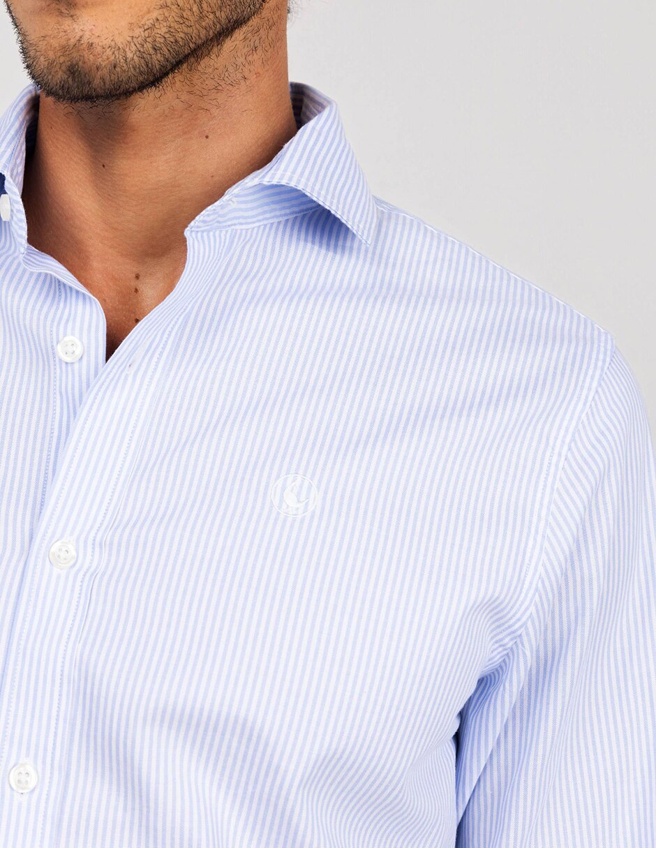 Camisa casual de algodón manga larga para hombre 4