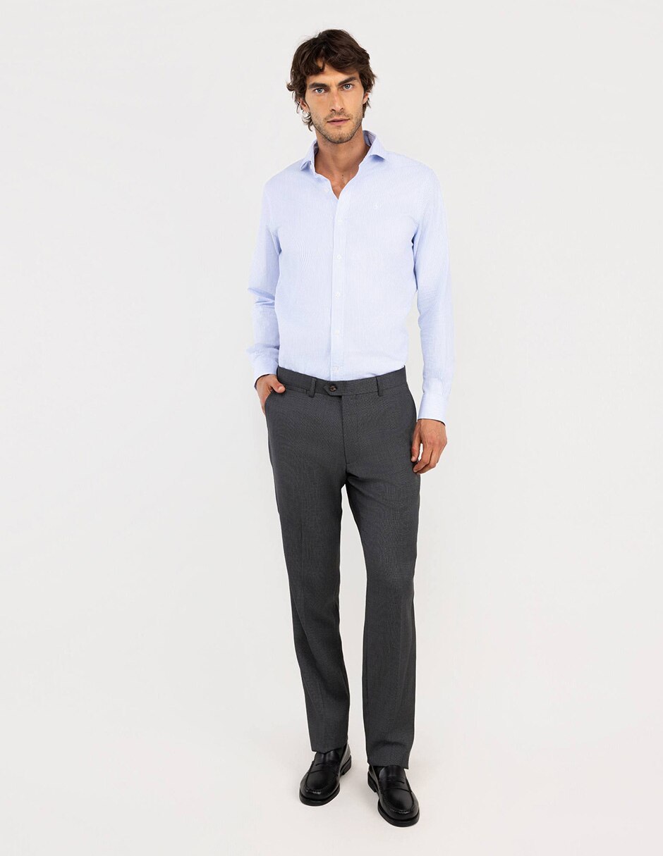 Camisa casual de algodón manga larga para hombre 6