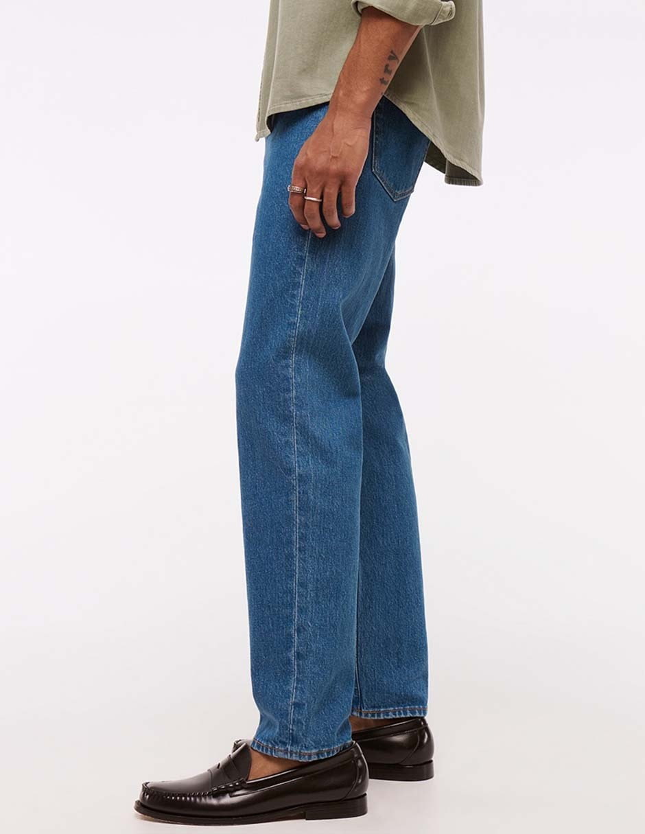 Jeans straight Abercrombie & Fitch lavado medio para hombre