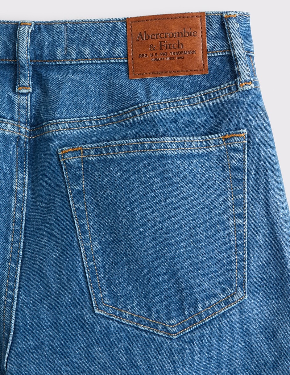 Jeans straight Abercrombie & Fitch lavado medio para hombre