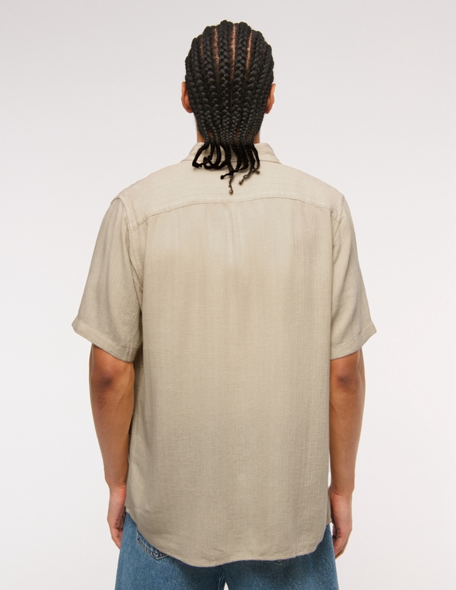 Camisa casual manga corta para hombre