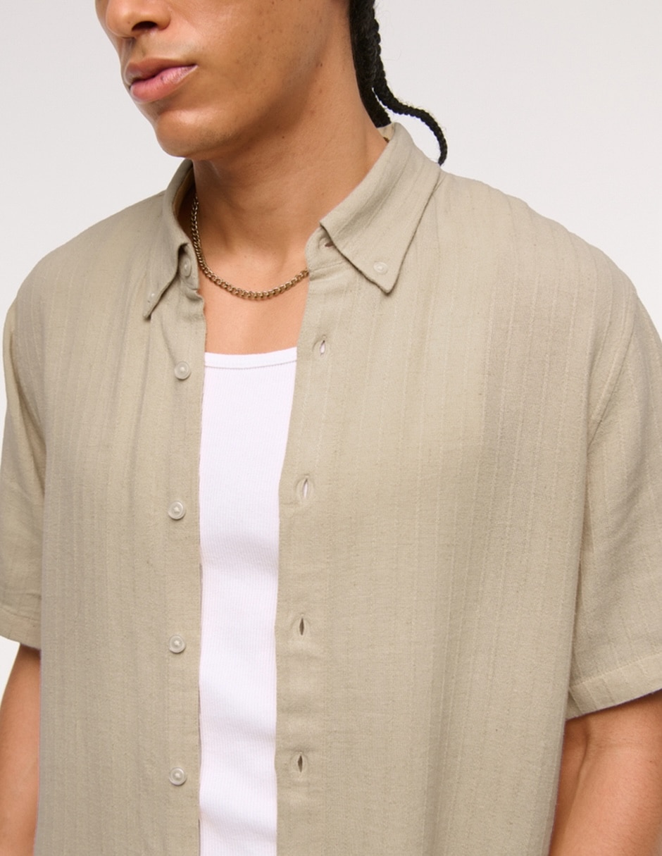 Camisa casual manga corta para hombre