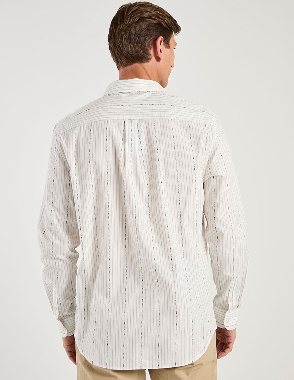 Camisa casual Guess de algodón manga larga para hombre