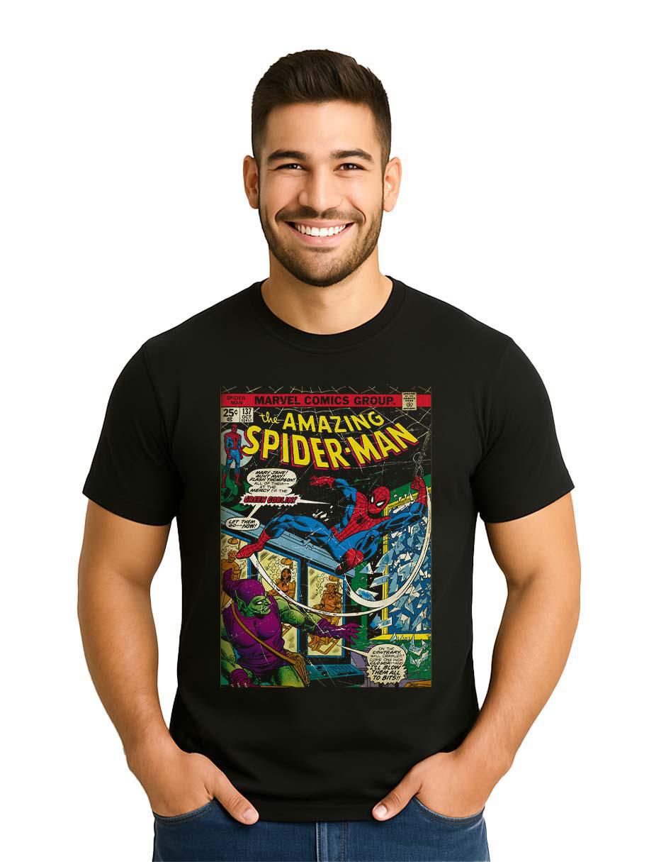 Playera Spiderman Amazing Spiderman cuello redondo para mujer Playera Spiderman Amazing Spiderman cuello redondo para mujer
