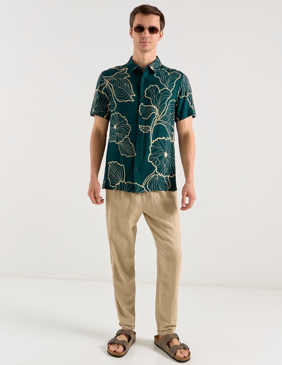 Camisa casual guess manga corta para hombre