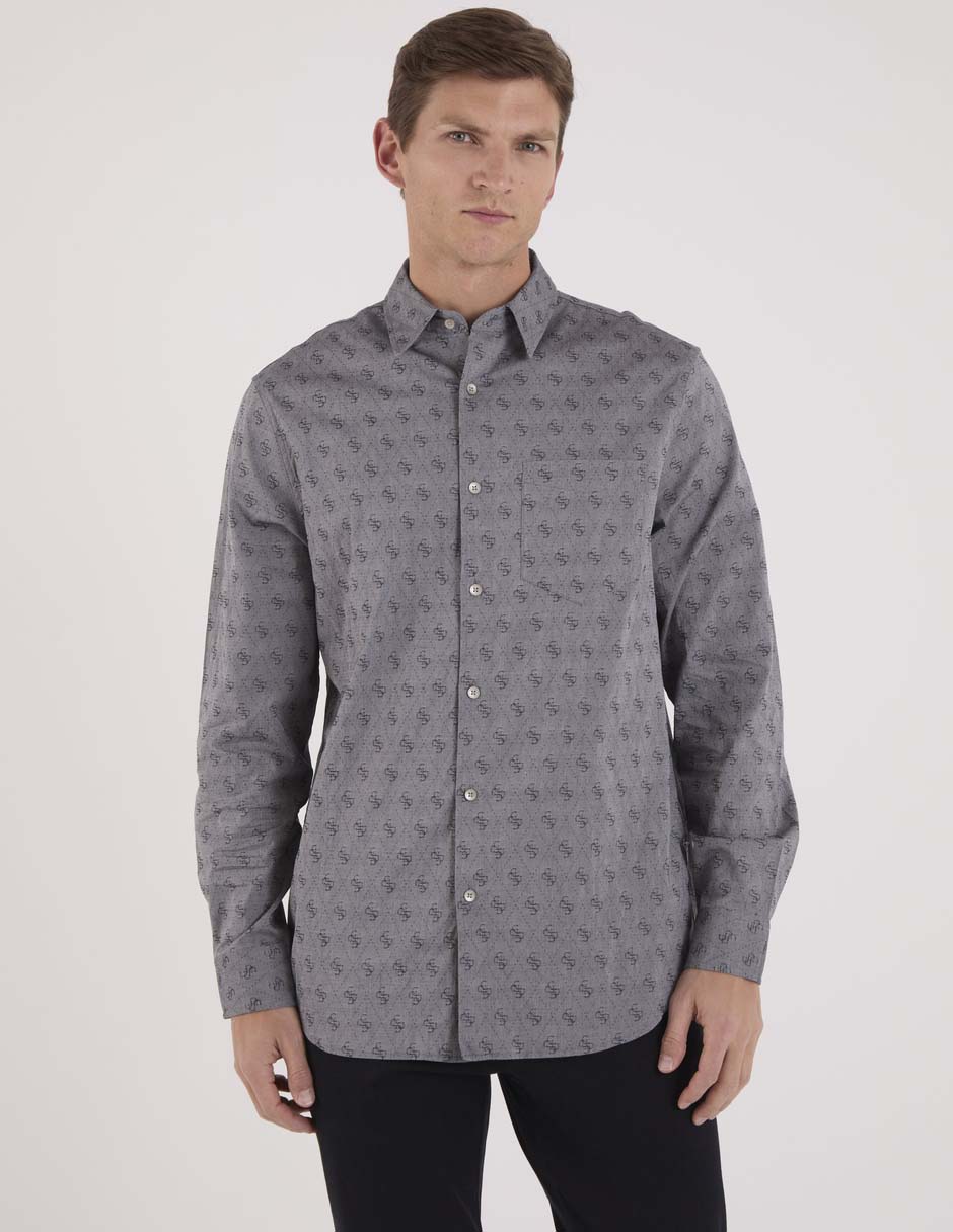 Camisa casual de algodón manga larga para hombre 7