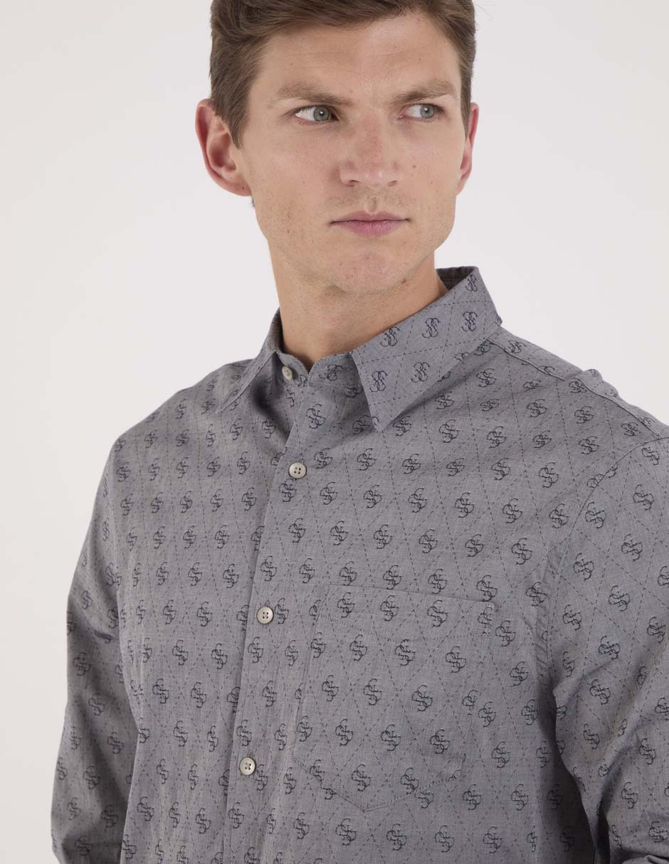 Camisa casual de algodón manga larga para hombre 9