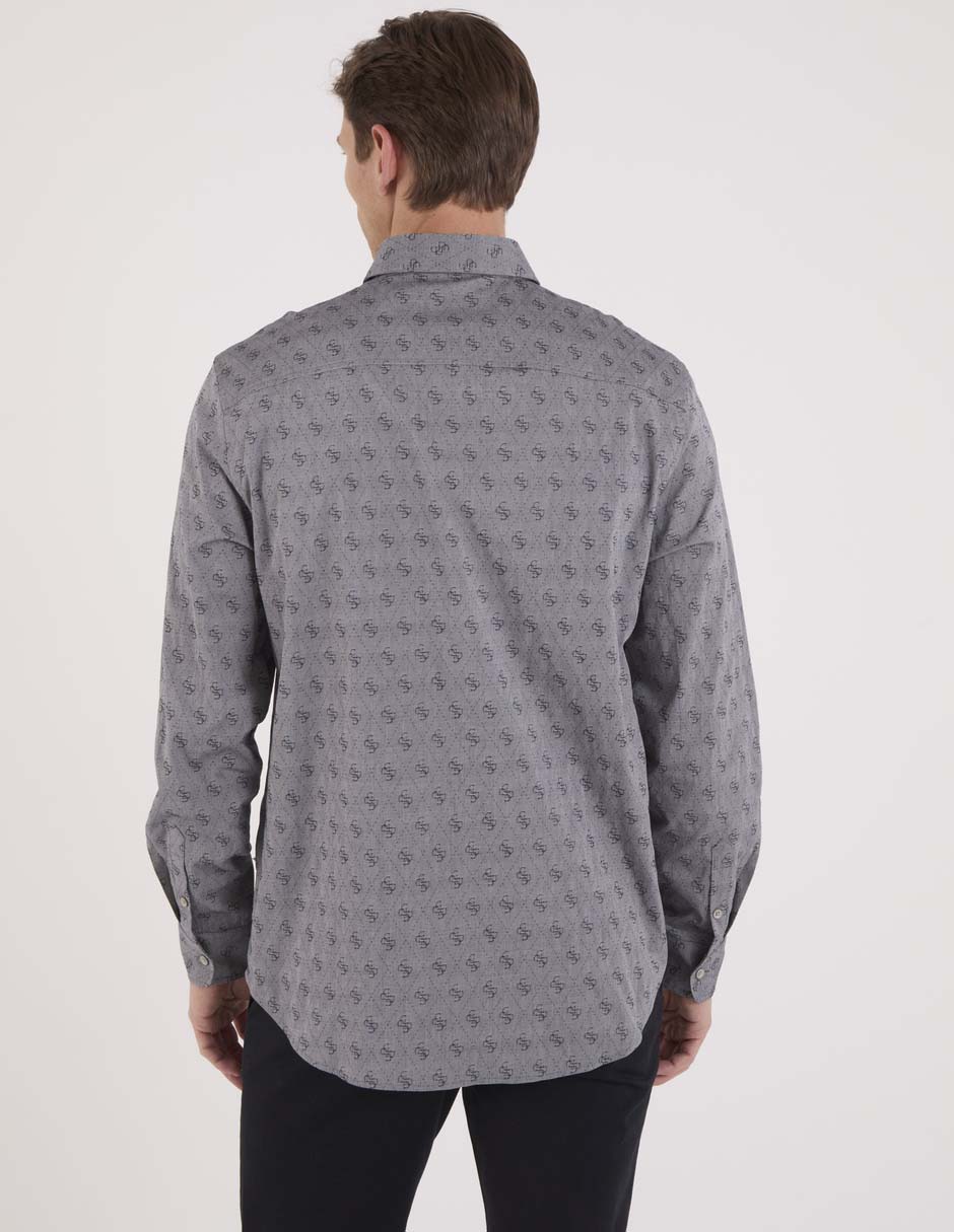 Camisa casual de algodón manga larga para hombre 11