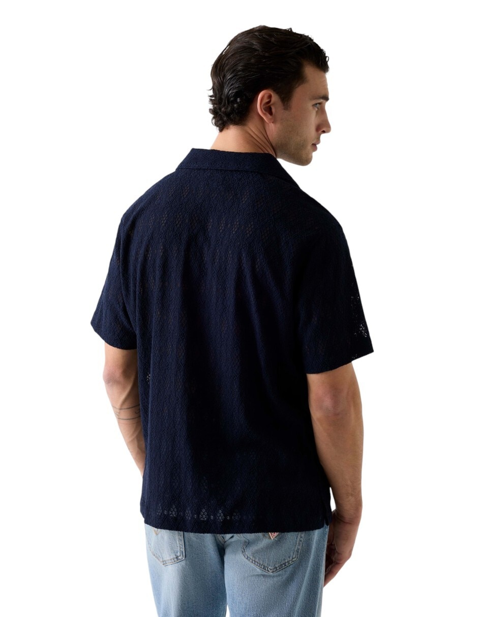 Camisa casual manga corta para hombre