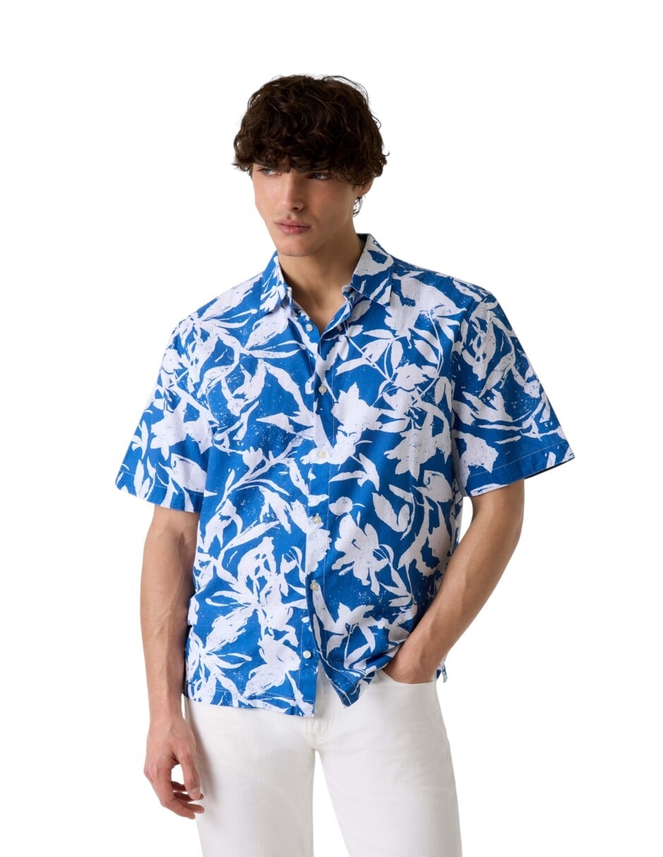 Camisa casual de algodón manga corta para hombre Camisa casual de algodón manga corta para hombre