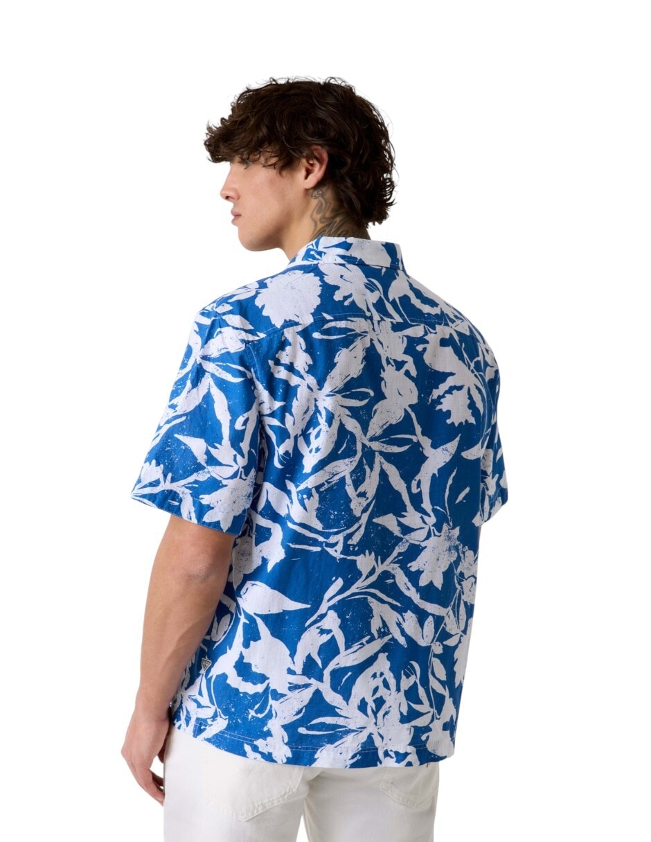 Camisa casual de algodón manga corta para hombre 4