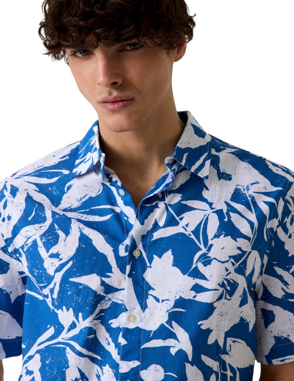 Camisa casual de algodón manga corta para hombre 3