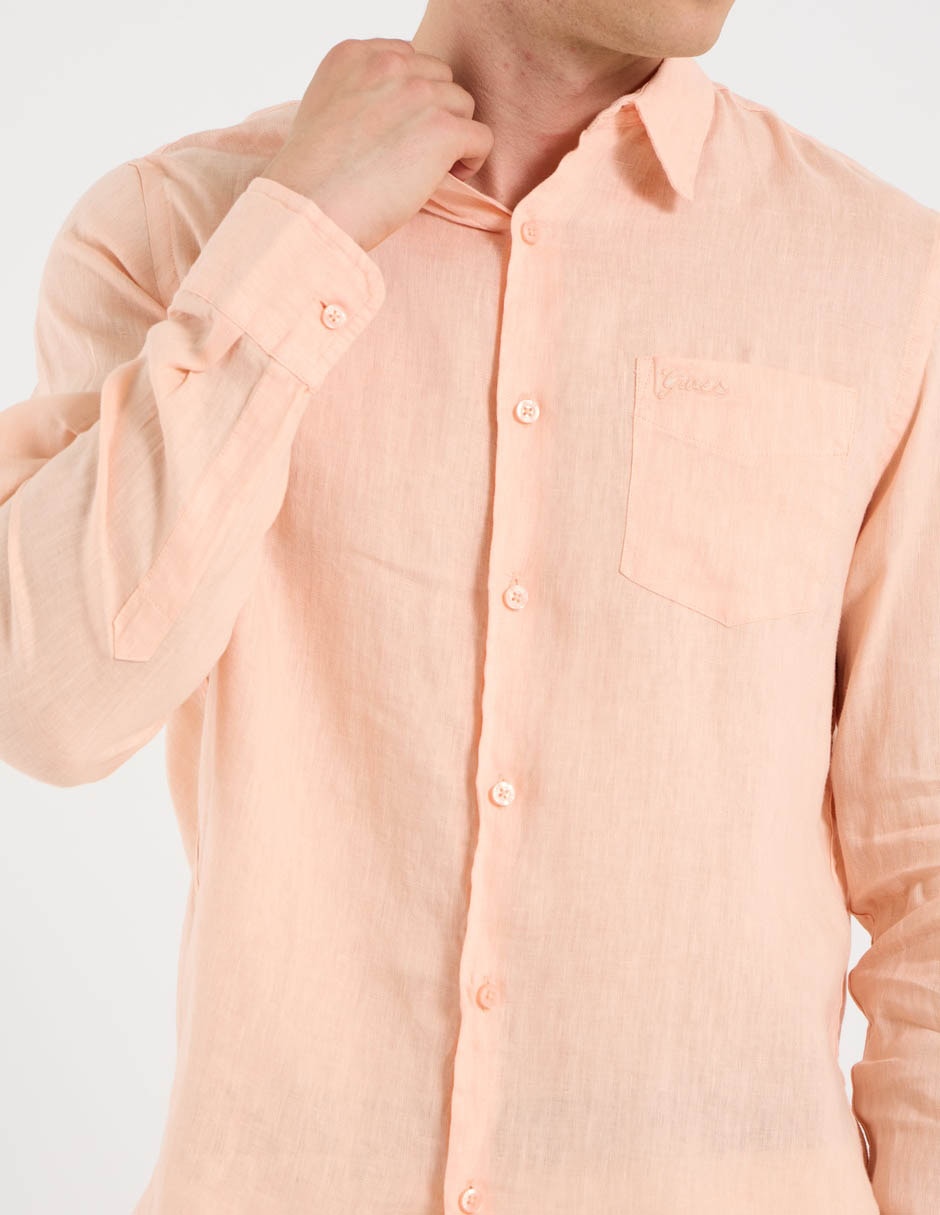 Camisa casual manga larga para hombre 4