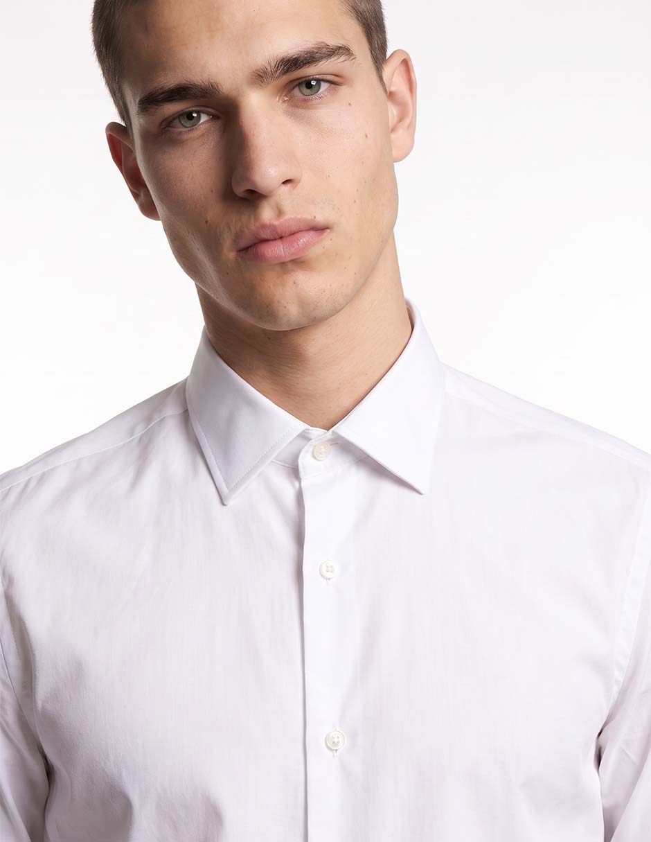 Camisa business casual de algodón manga larga para hombre 2