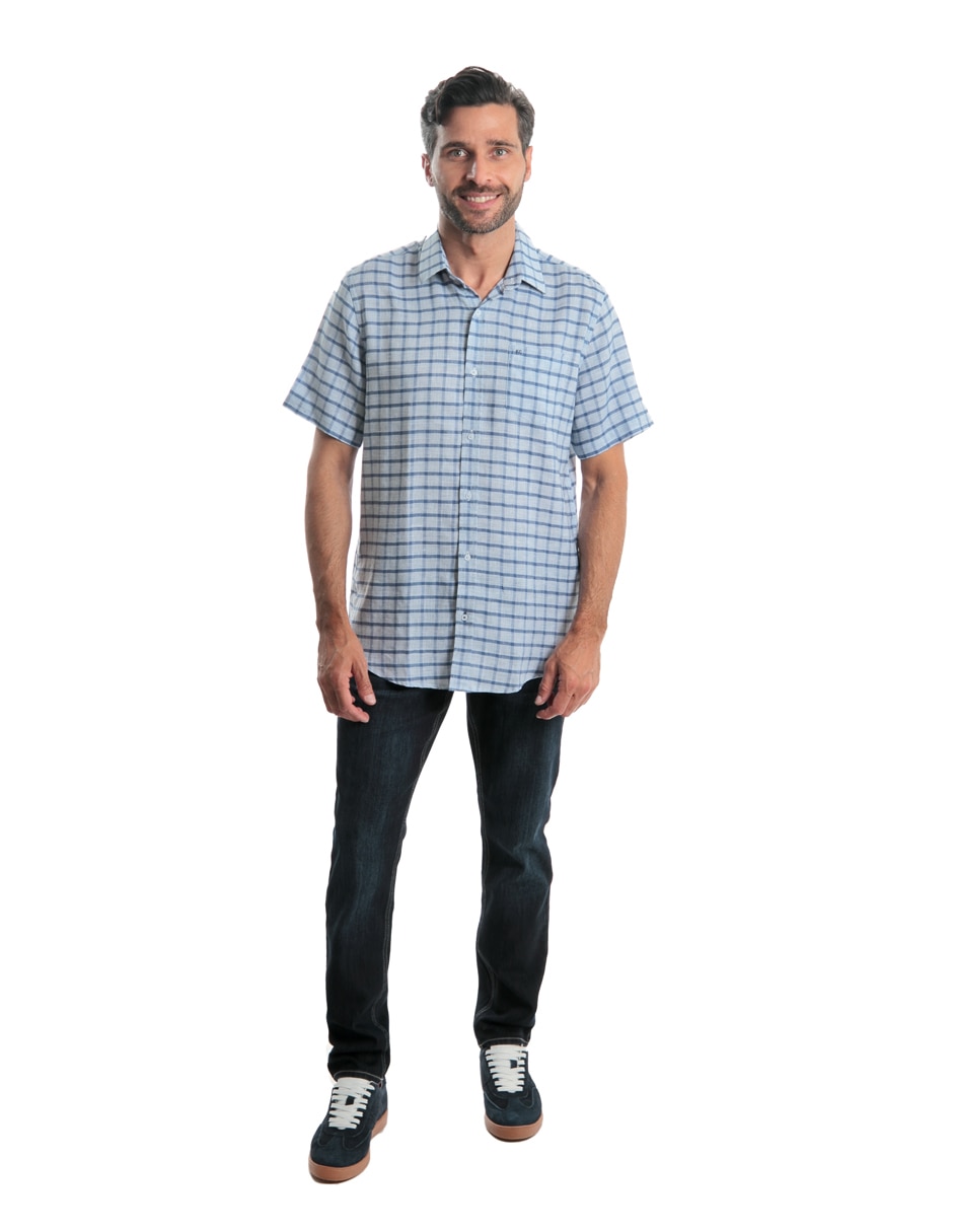 Camisa casual manga corta para hombre 5