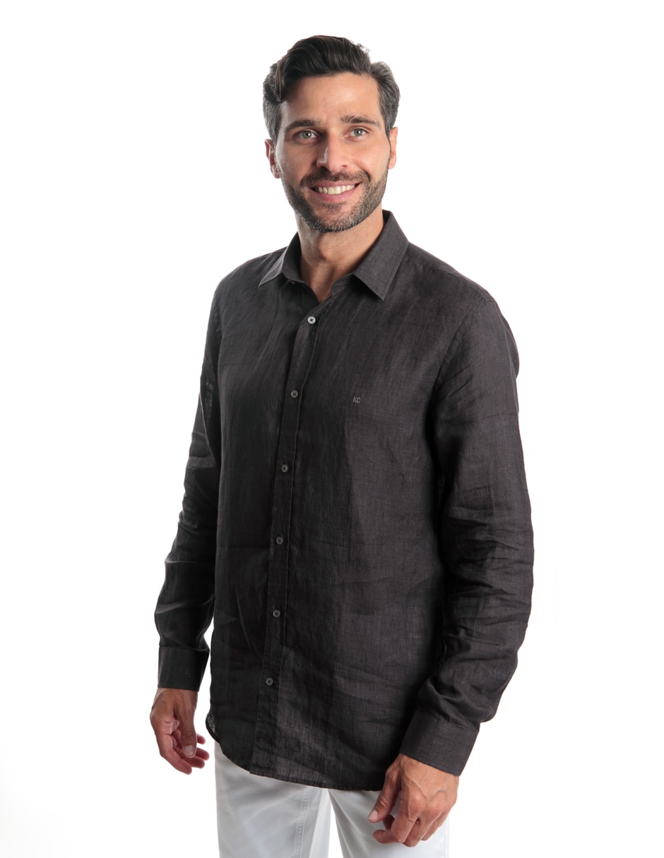 Camisa casual manga larga para hombre 3