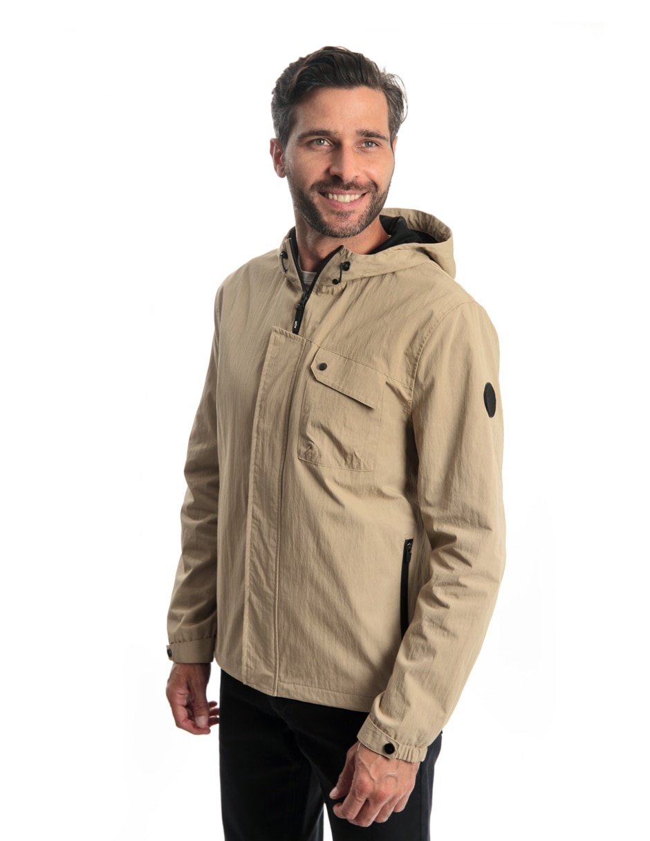 Chamarra casual con capucha para hombre Chamarra casual con capucha para hombre