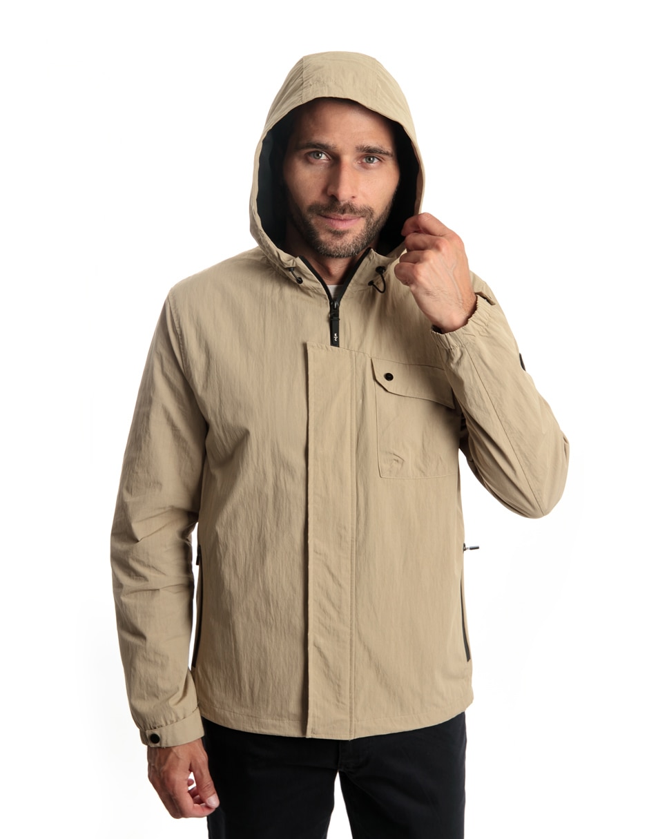 Chamarra casual con capucha para hombre 4
